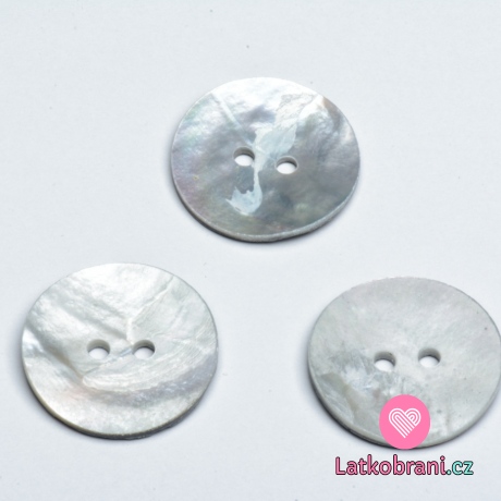 Knoflík kulatý, perleťový 38mm