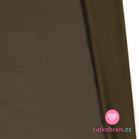 Softshell khaki zelená s fleecem