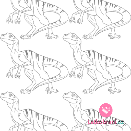 Reflexní nažehlovačka  velociraptor 6ks