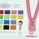 Zip spirálový nedělitelný růžový 15 cm
