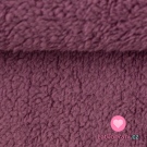 Fleece s beránkem jednobarevný bordó 