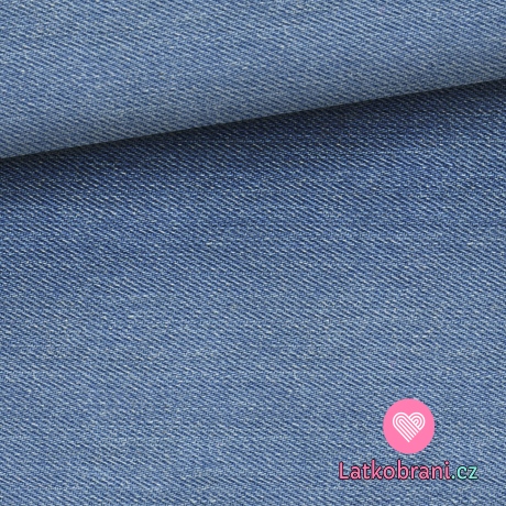 Teplákovina potisk jeans efekt