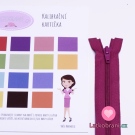 Zip spirálový dělitelný amarantový 35cm