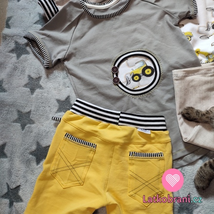Set žlutá s šedou 