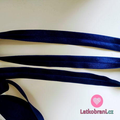 Šikmý proužek / lemovací pruženka královsky modrá 19 mm