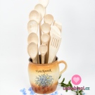 Dřevěná vařečka kulatá 20 cm
