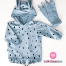 Střih dětská mikina se zaječíma ouškama Bunny 86-122