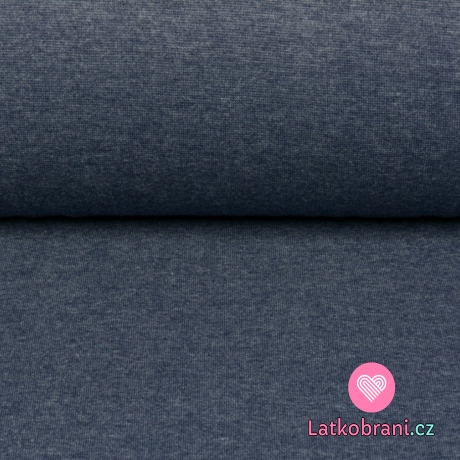 Náplet hladký tmavá jeans melé 