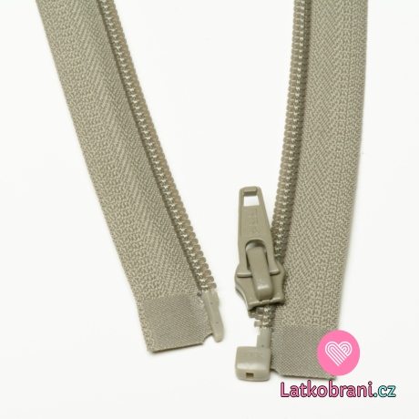 Zip spirálový dělitelný kávový světlejší 40cm