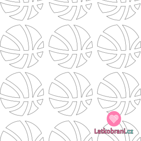 Bílá nažehlovačka basketbalový míč 12ks