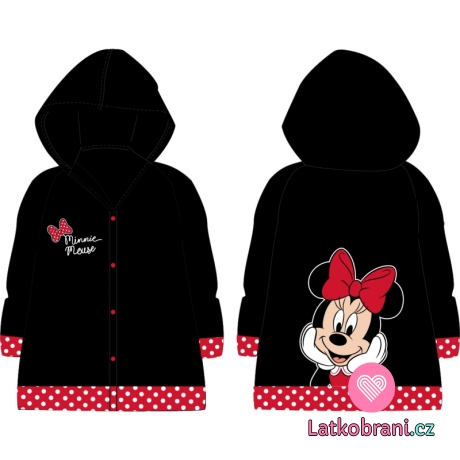 Pláštěnka dětská Minnie, černá, vel. 104-110