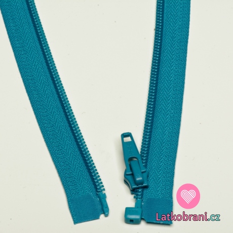 Zip spirálový dělitelný modrý 70cm
