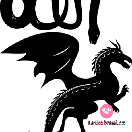 Černá nažehlovačka had a drak